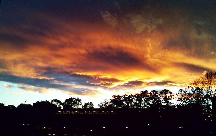 Sunset 7 August over Sydney