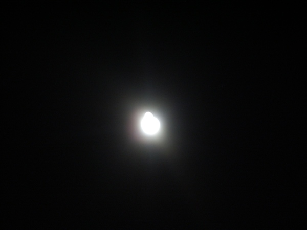 An overexposed moon
