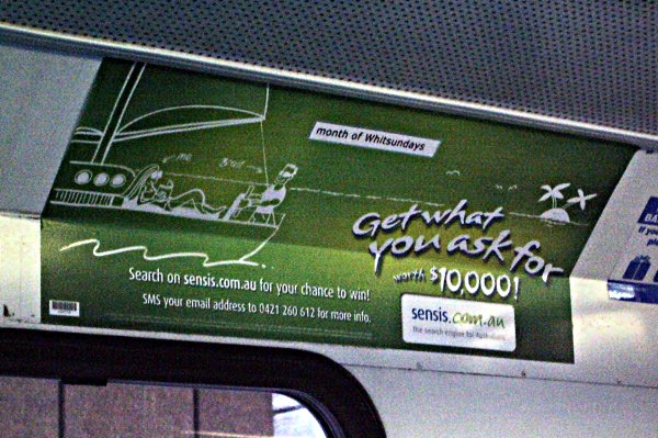 An ad for Sensis on a bus...