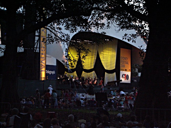 The stage at Symphony in the Domain/Gershwin's World