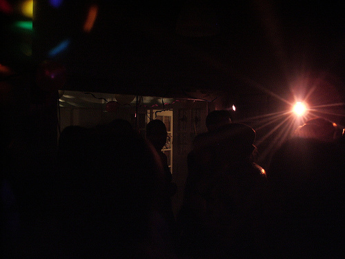 Lights, crowd dancing