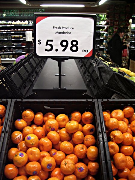 Overpriced mandarins