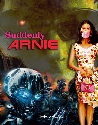 Spoof poster: Suddenly Arnie, Arnold Schwarzennegger vs. Suddenly 30/13 going on 30/Jennifer Garner.