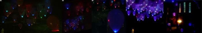 Balloons with LED illumination